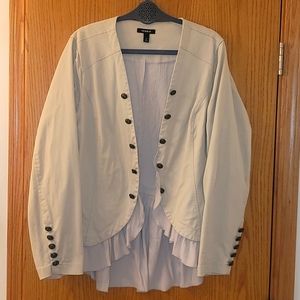 Torrid Tan Twill Georgette Peplum Jacket Size 2